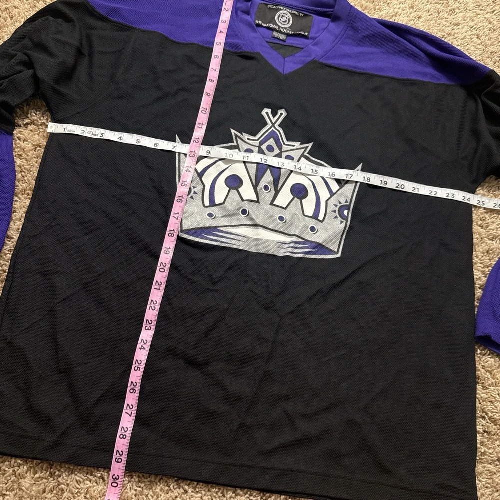 Vintage Y2K LA Kings NHL Hockey Jersey - Crown Logo - Black & Purple - Size L - Picture 5 of 6